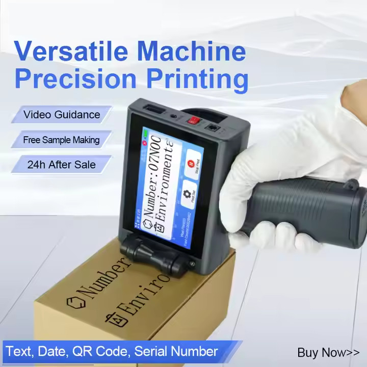 Handheld inkjet printer prints batch number and code images with a 12.7mm nozzle