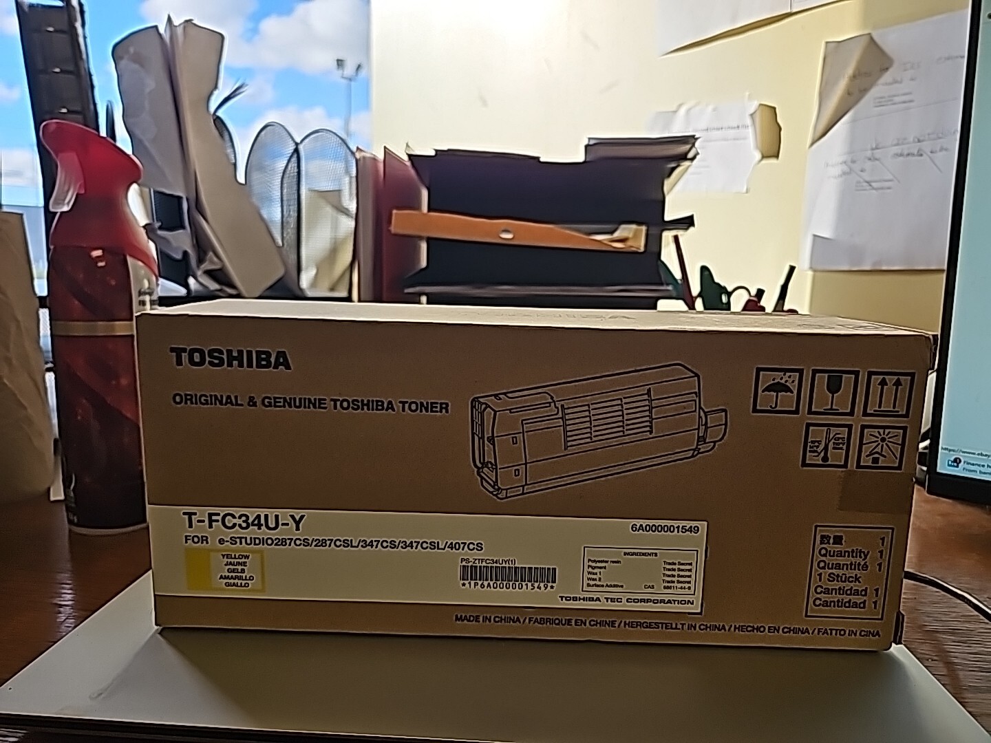 Genuine Toshiba T-FC34U-Y Yellow Toner Cartridge
