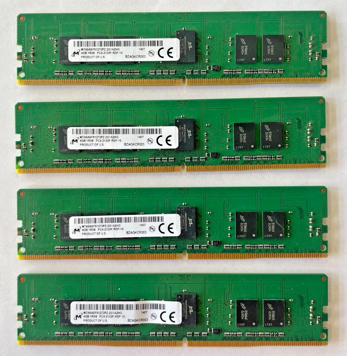 Micron 16GB  (4x4GB) DDR4 Server RAM 2133MHz (TA9ASF51272PZ-2G1A2HG)