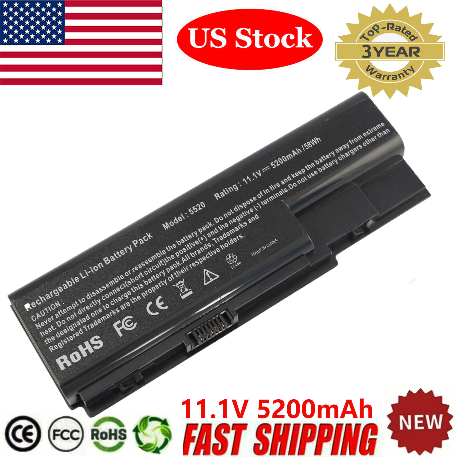 AS07B41 AS07B31 AS07B51 AS07B61 Battery for Acer Aspire 5230 5235 5310 5315 5920