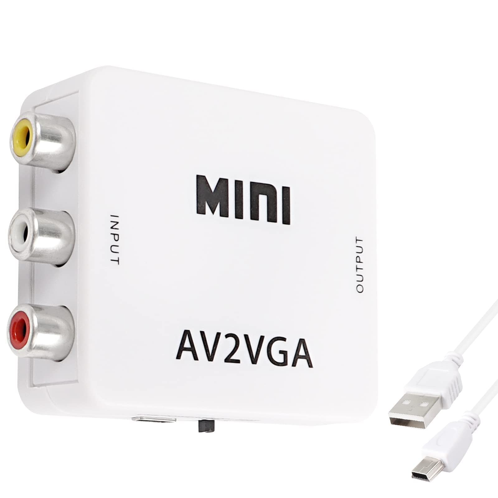 XMSJSIY AV RCA to VGA Adapter Audio Video Red,White,Yellow 