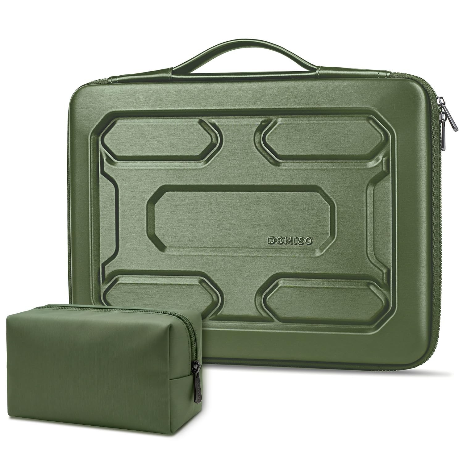 DOMISO Laptop Hard Case 15-16 inch Waterproof Shockproof 15.6 inch, Green 