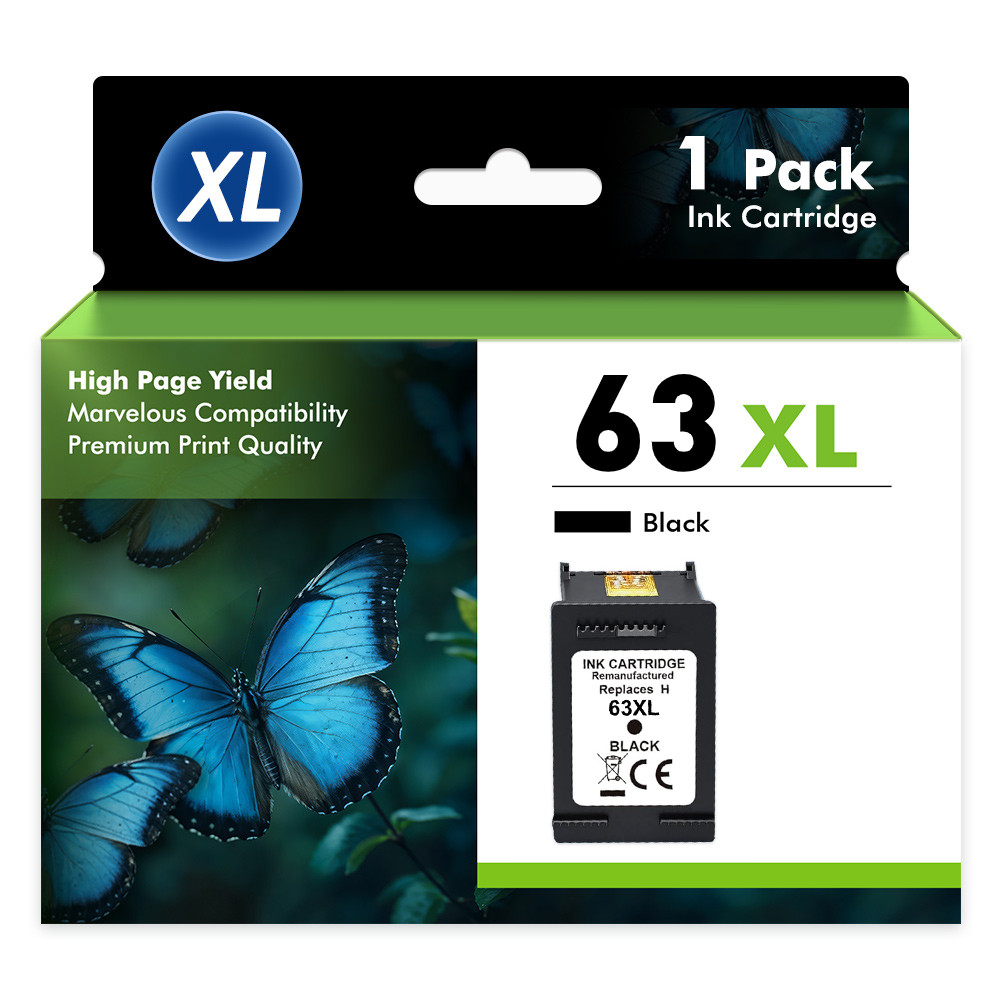 63XL Black Color Ink Cartridge for HP 63 Envy 4512 4516 4520 Deskjet 1112 2132