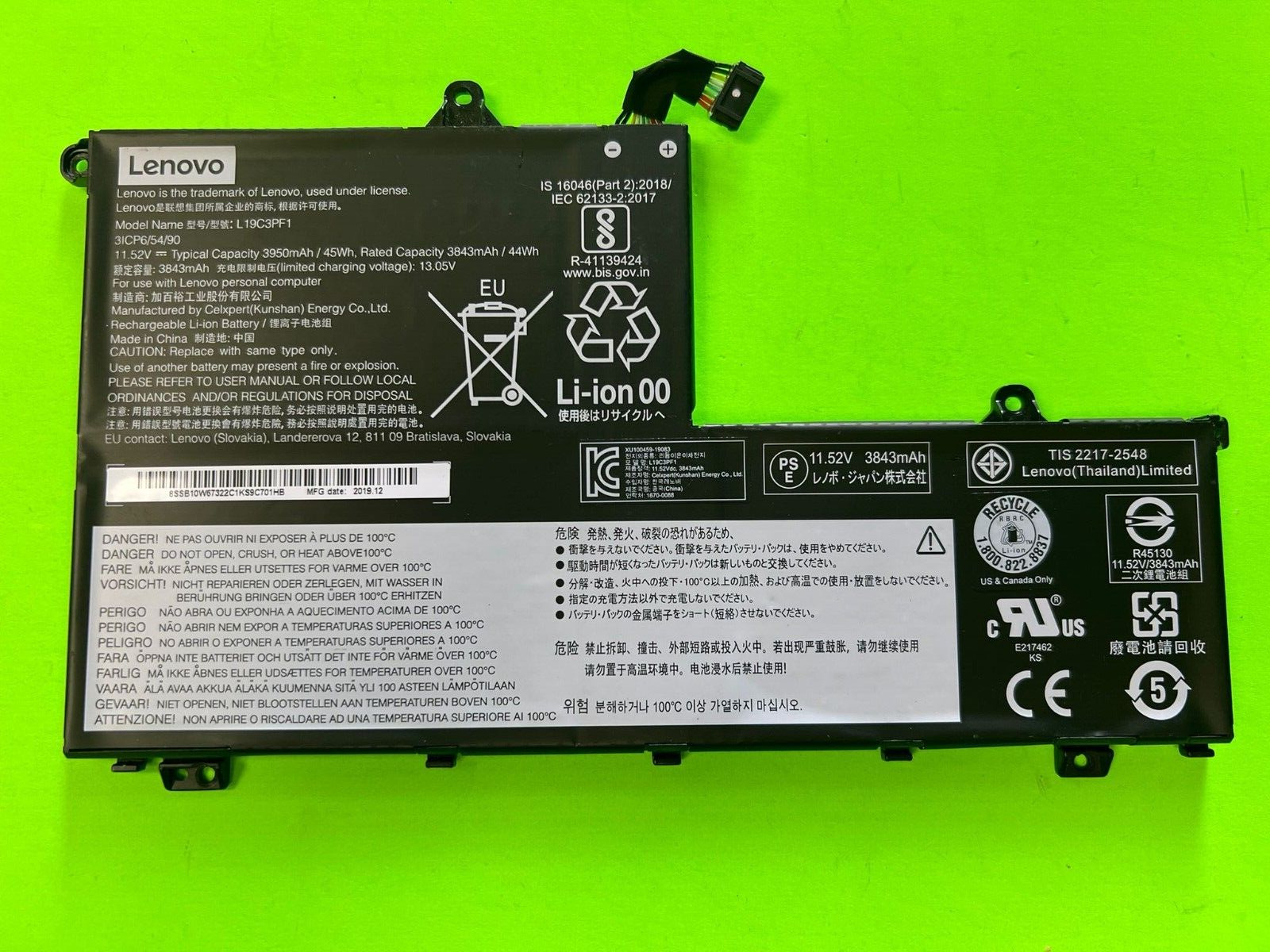 L19C3PF1 L19M3PF1 Genuine Battery for Lenovo ThinkBook 14-IML 15-IIL L19D3PF2 HH