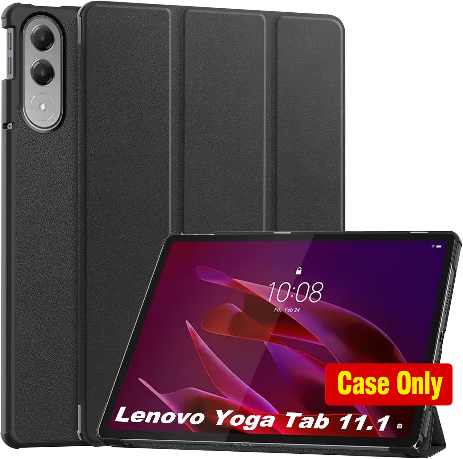 Lightweight Hard Shell Case for Lenovo Yoga Tab 11.1 2025, Scratch Resistant, Bl