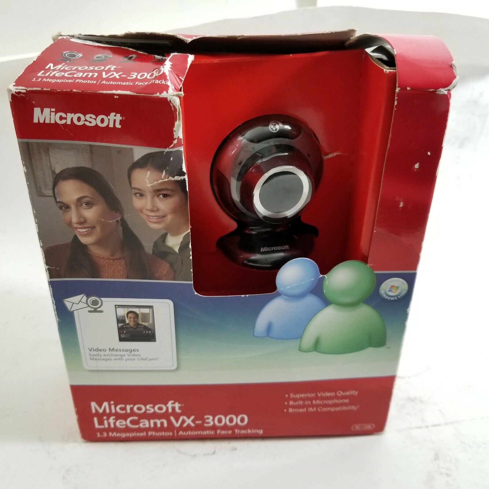 New Microsoft LifeCam VX-3000 Webcam Model No:1076 (68A-00007) Computer Camera
