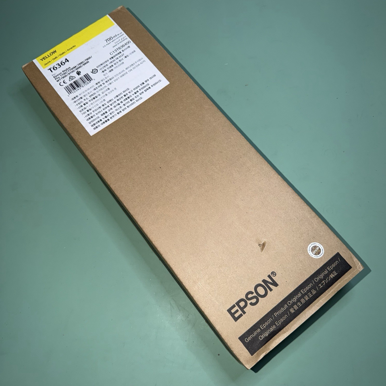 Genuine Epson T6364 Yellow 700ml Ink - EXP 2026