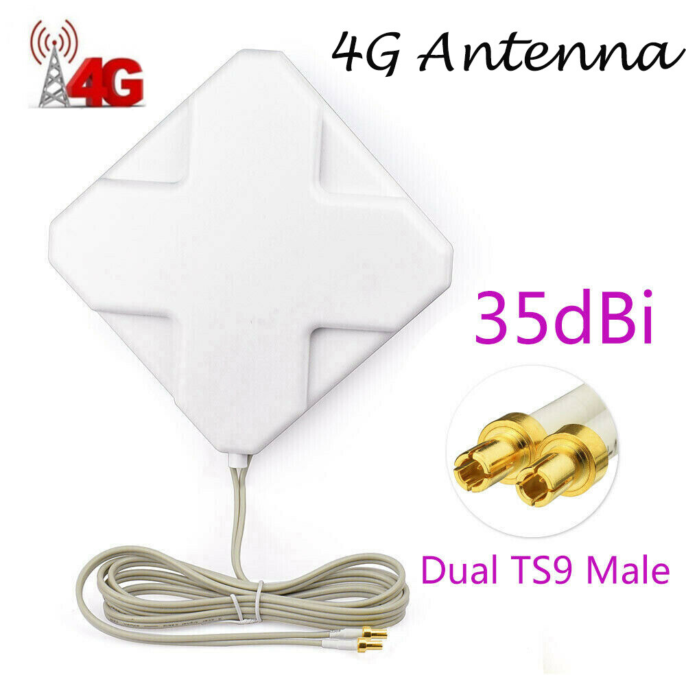 4G LTE  Amplifier 35dBi Flat Antenna TS9 Aerial for 3G WiFi Router