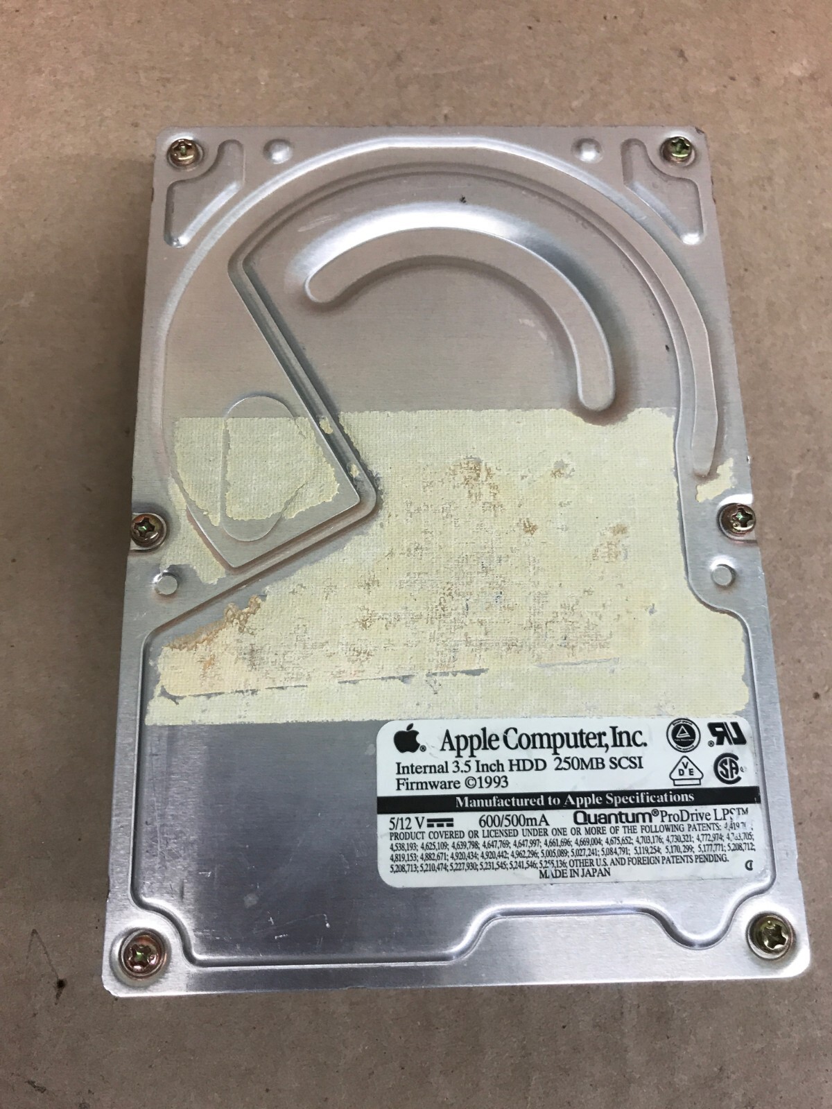 Hard Drive SCSI Disk Apple Quantum LPS 270S TB25S023 50-pin vintage 655-0185