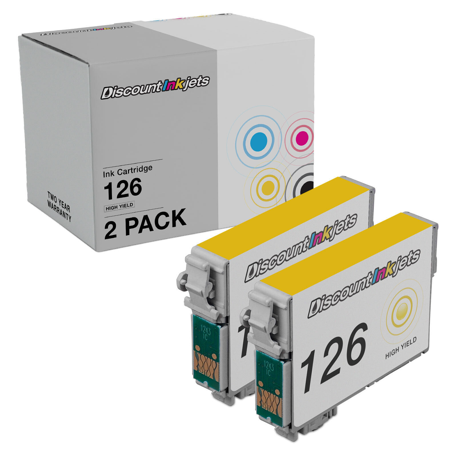 SI 2PK Replacement Epson 126 Ink Cartridge High Capacity Yellow Ink