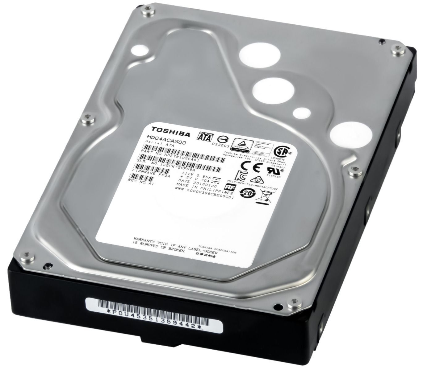 HARD DRIVE TOSHIBA MD04ACA500 5TB 7.2K 128MB SATA III 3.5''