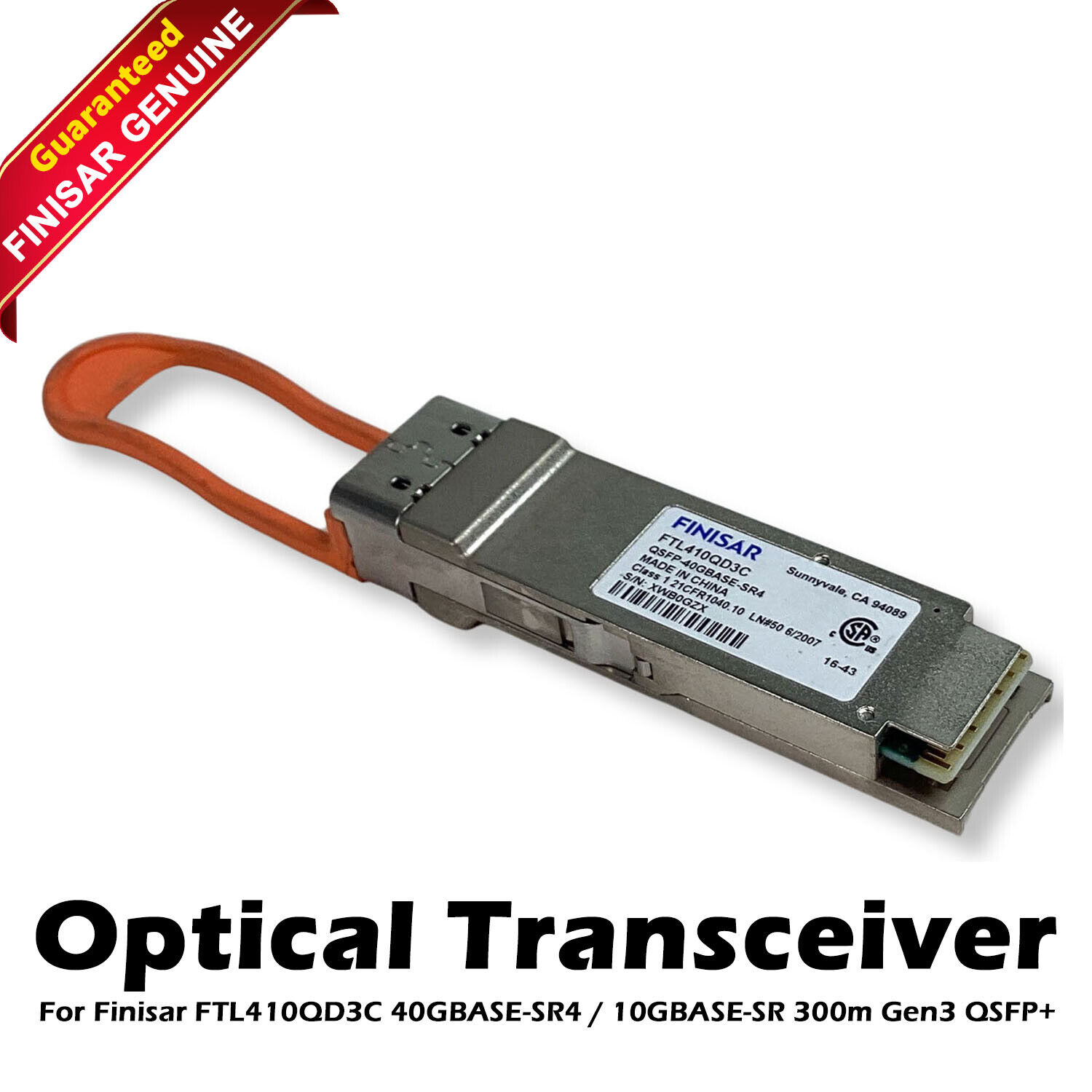 Finisar FTL410QD3C 40GBASE-SR4 / 10GBASE-SR 300m Gen3 QSFP+ Optical Transceiver
