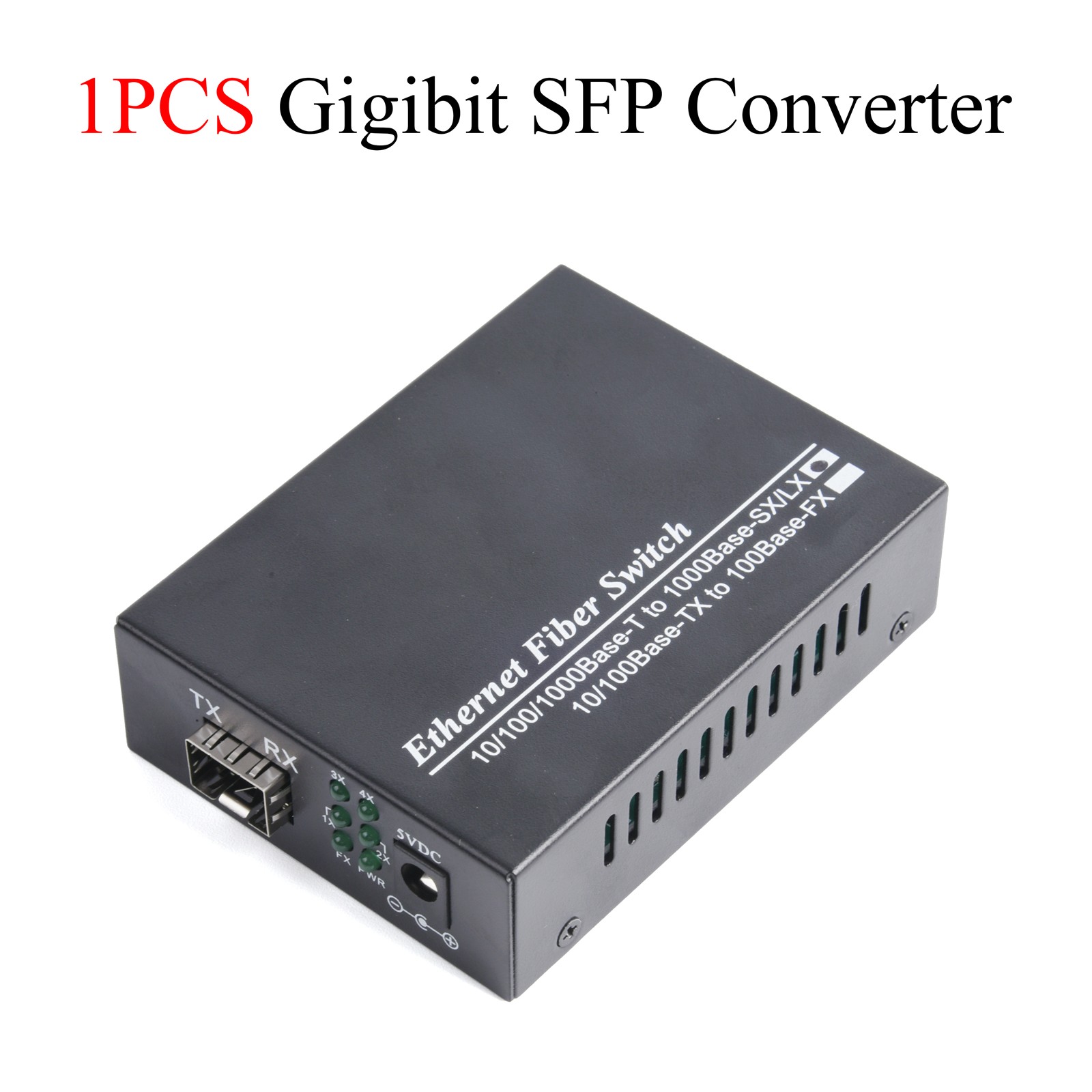 1PCS Gigabit SFP Media Converter 1 SFP to 4 RJ45 With LC/SC SFP Module