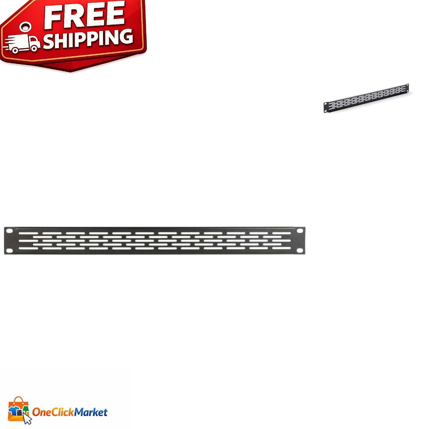 Customizable 1U Vented Rack Mount Panel - Enhance Equipment Airflow & Aesthetics