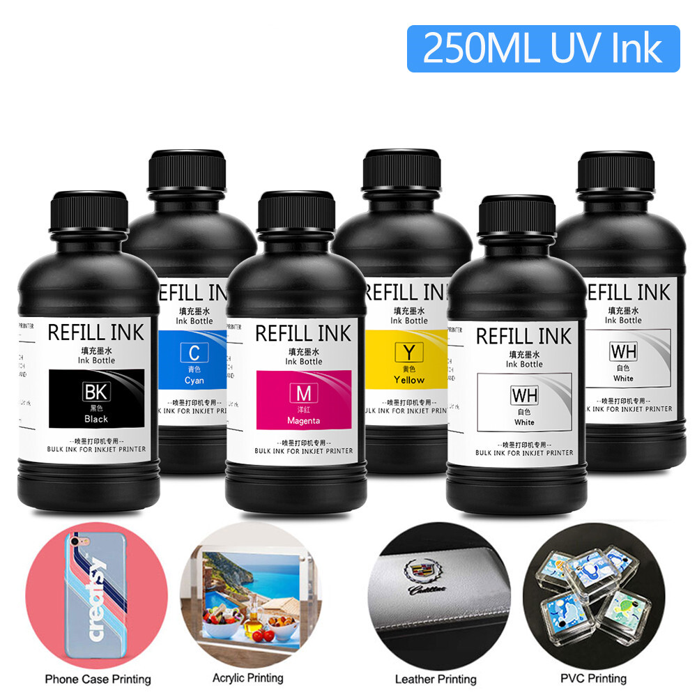 6x250ml LED UV Ink For Epson XP600 TX800 DX5/7/10 L805/1800 R290 1390 1400 1410 