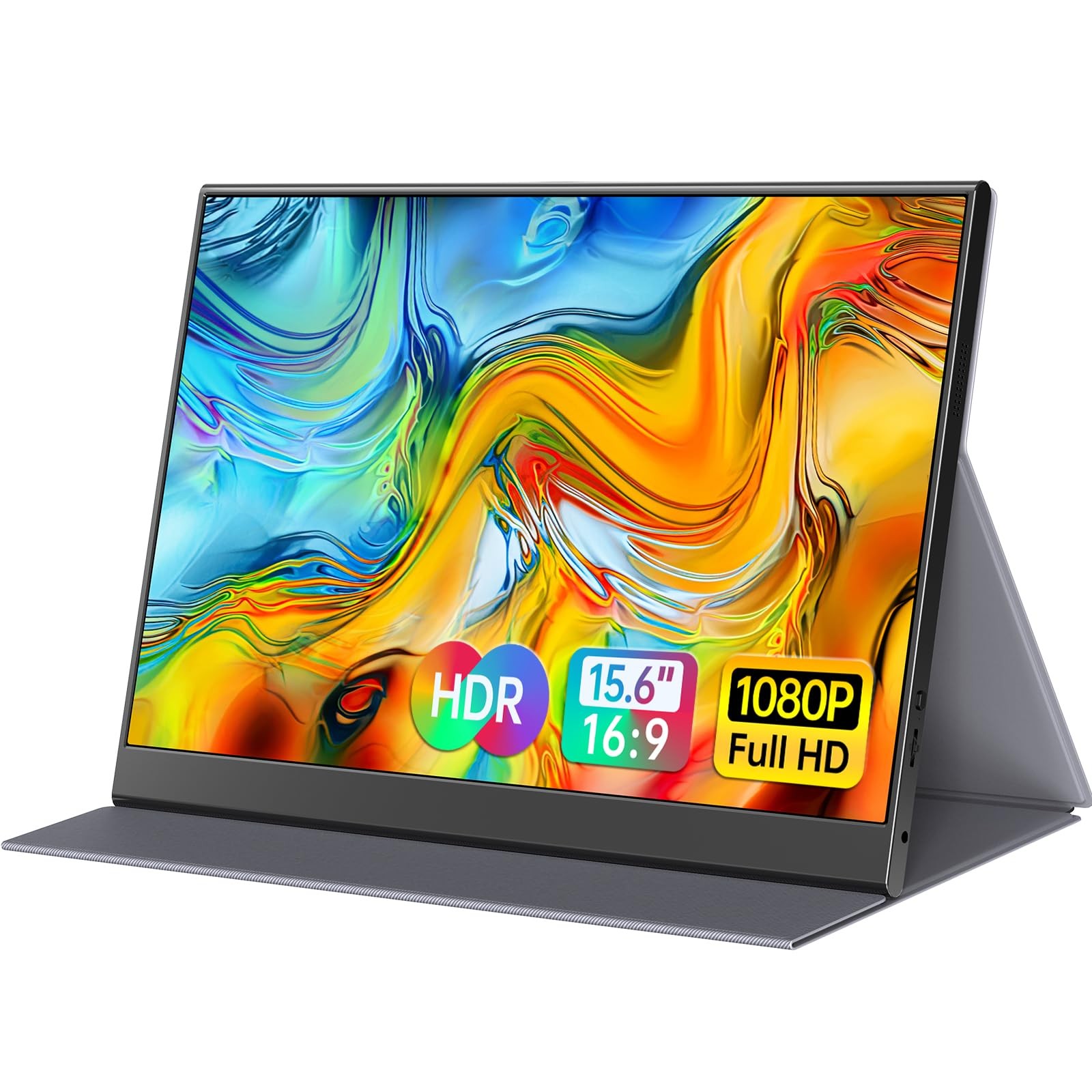 ForHelp 15.6inch Portable Monitor,1080P USB-C HDMI Second External Monitor for L