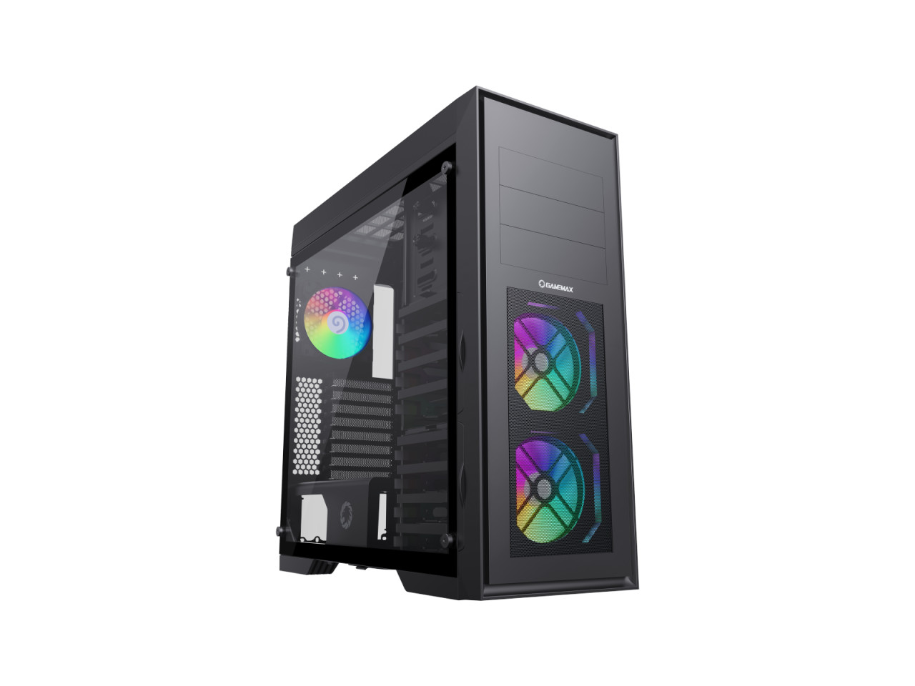 GAMEMAX MASTER 2 Black / Mesh / Tempered Glass / Metal ATX Full Tower Computer C