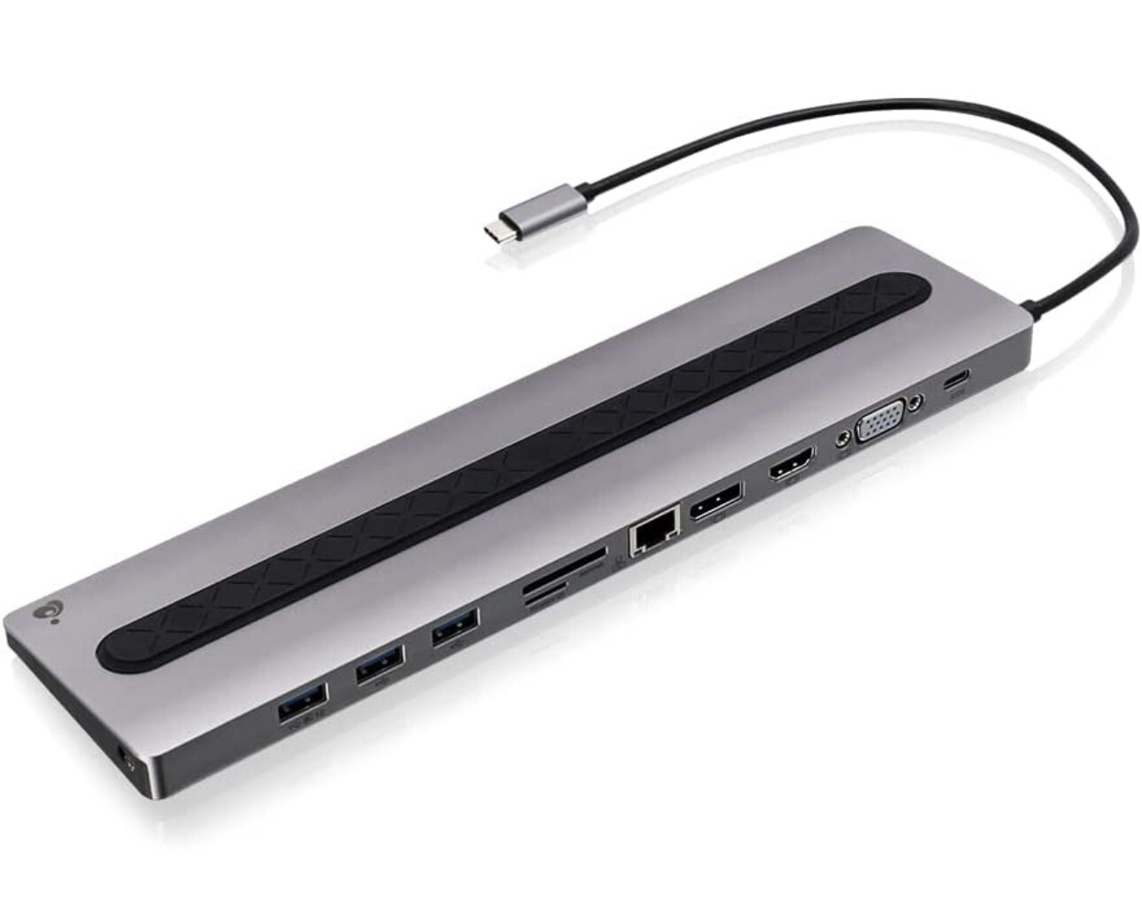 IOGEAR USB-C 8 Port Low Profile Docking Station - 4K@30Hz - 1 HDMI - 1 DisplayPo