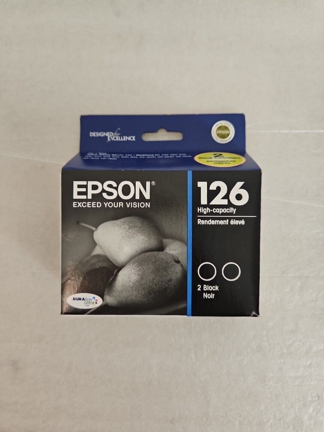 New 2 Pack Epson 126 Black High-capacity Ink Cartridges 