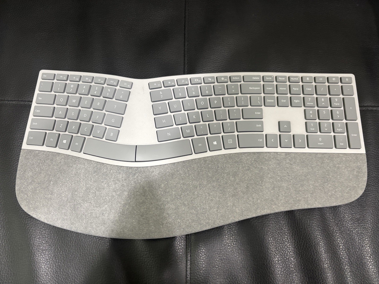 Microsoft Surface Wireless Ergonomic Bluetooth Grey Keyboard - Model 1786 TESTED