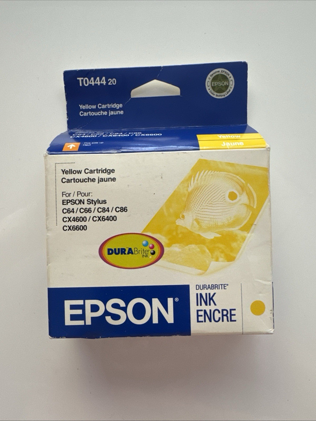 NEW Epson 44 T0444 Yellow Ink Cartridge for Stylus C84 C86 CX6400 Exp Nov 2006