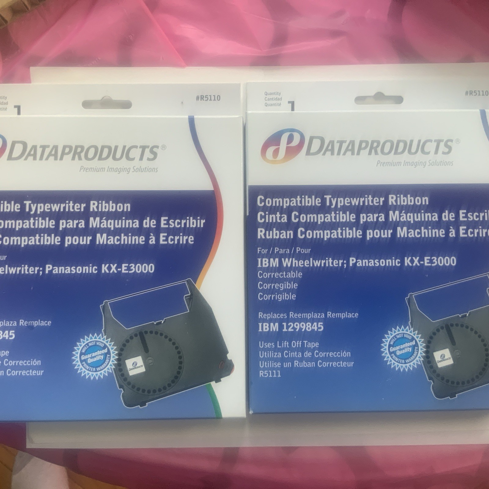 (2)DataProducts  IBM Wheelwriter Compatible Correctable Ribbons 1299845  R5110