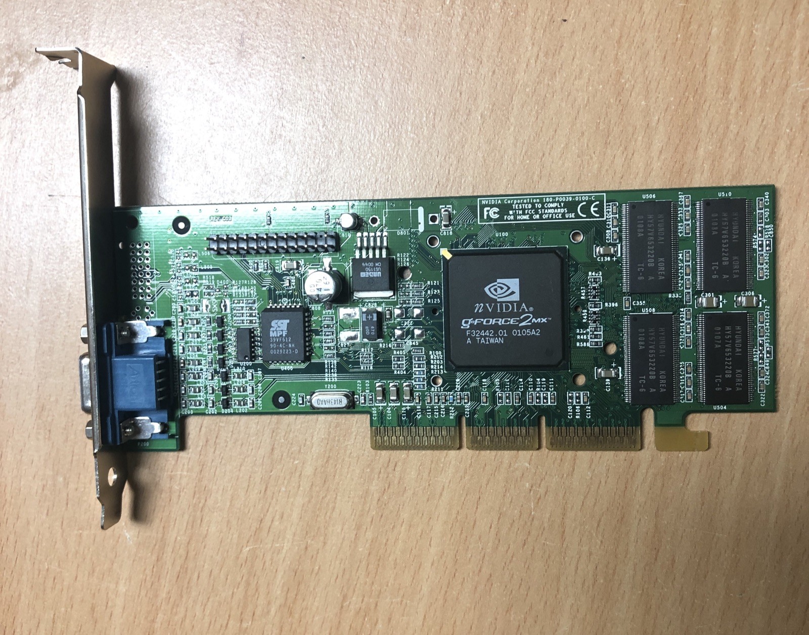 nVidia GeForce2 MX 32MB AGP Graphics Card- 180-P0039-0100-C TESTED
