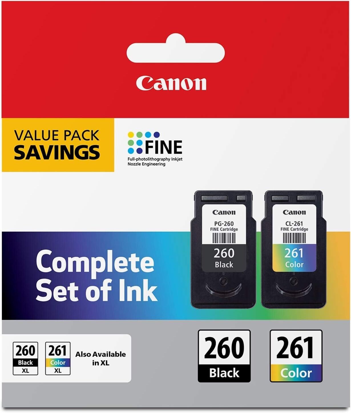 Canon Genuine PG-260 CL-261 Ink Cartridge Printer TR7020 TS6420 TS5320 Printers