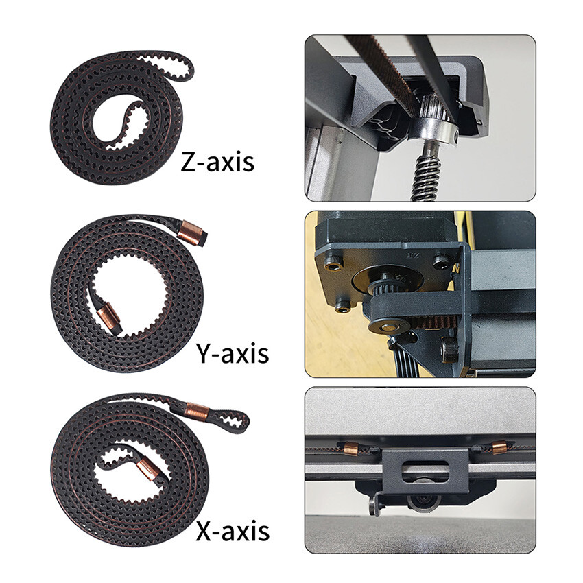 X/Y/Z Axis Timing Belt Kits Compatible with Genuine Belt Resistant for Kobra 3