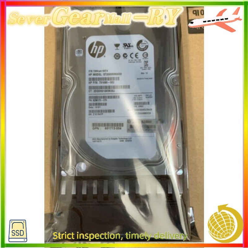 Fit FOR HP AW556A AW556B 601778-001 P2000 2TB 731690-002 7.2K 3.5 MDL Hard Drive