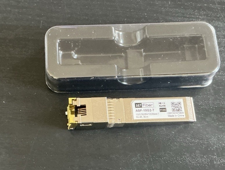 Hi Fiber ASF-10G2-T 1G/2.5G/5G/10GBase-T RJ-45 30-m Copper Transceiver SFP+
