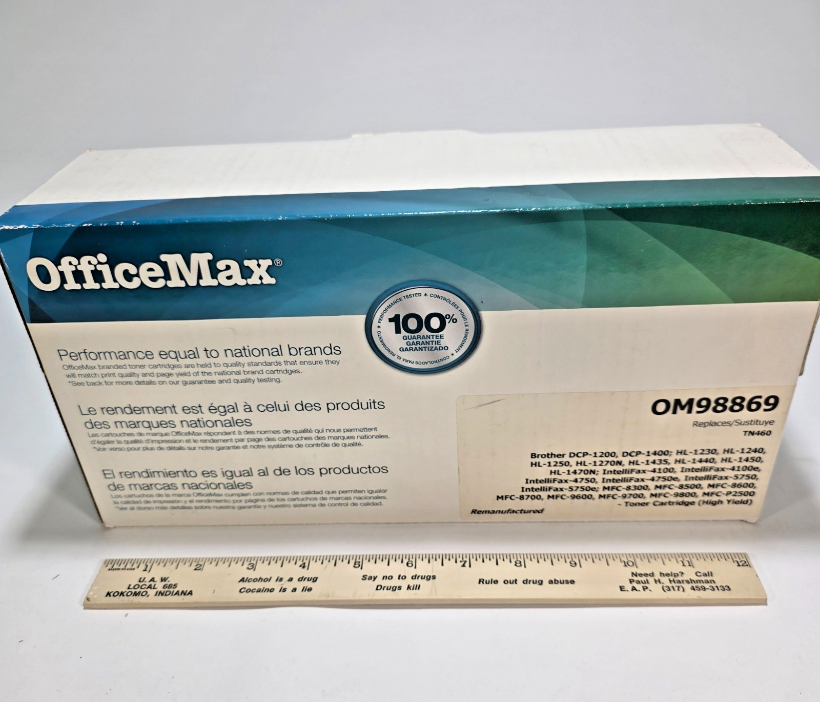 OfficeMax Black High Yield Toner Compatible Brother TN460 HL-1440 OM98869