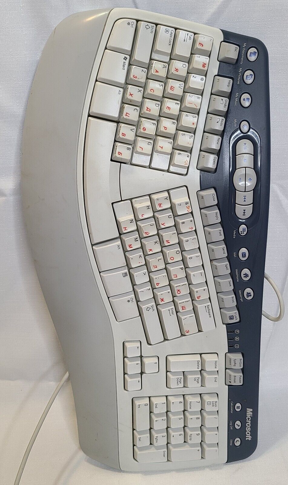 Microsoft Natural Multimedia Keyboard Ergonomic Comfort  Wired