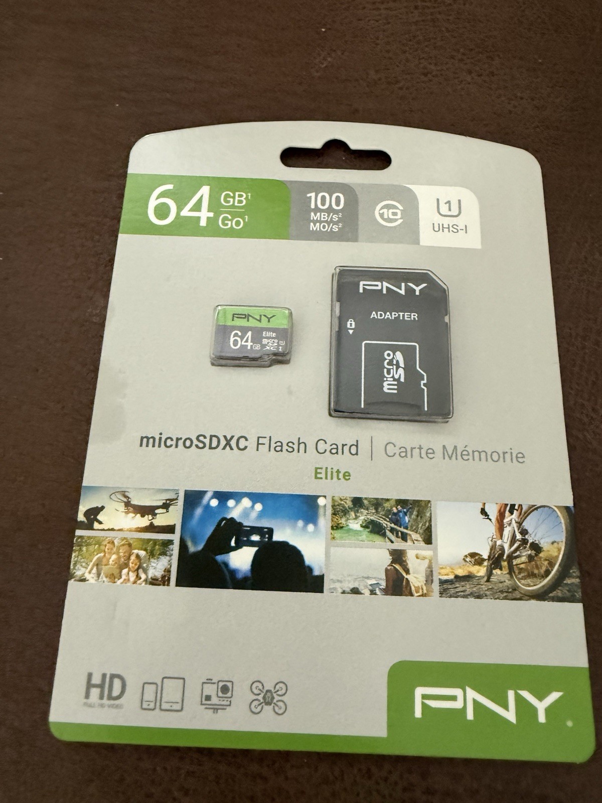 PNY 64GB Elite microSDXC Flash Memory Card 100MB/s UHS-I U1 Class 10 Full HD NEW