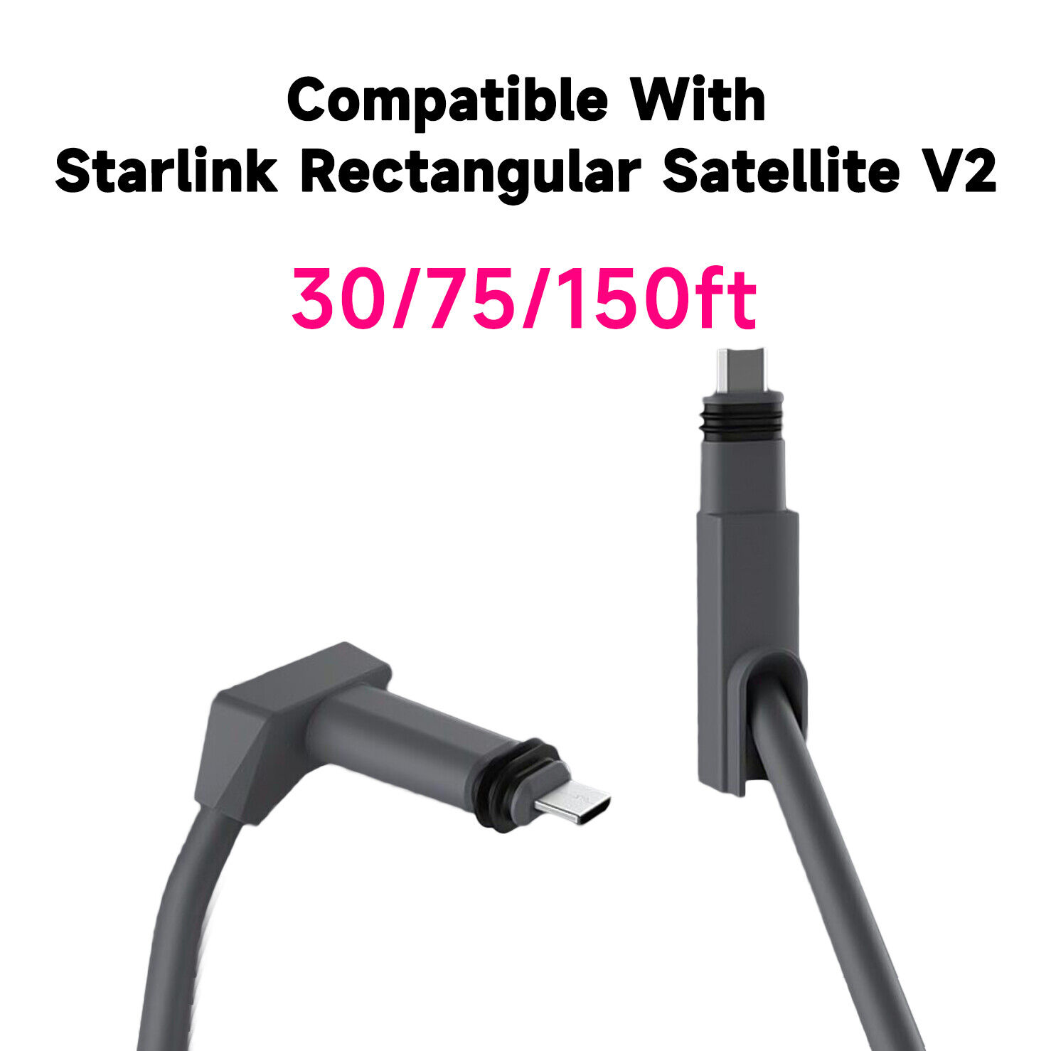 For Starlink 150ft 150' V2 Rectangle Dish Genuine OEM Replacement Cable Router