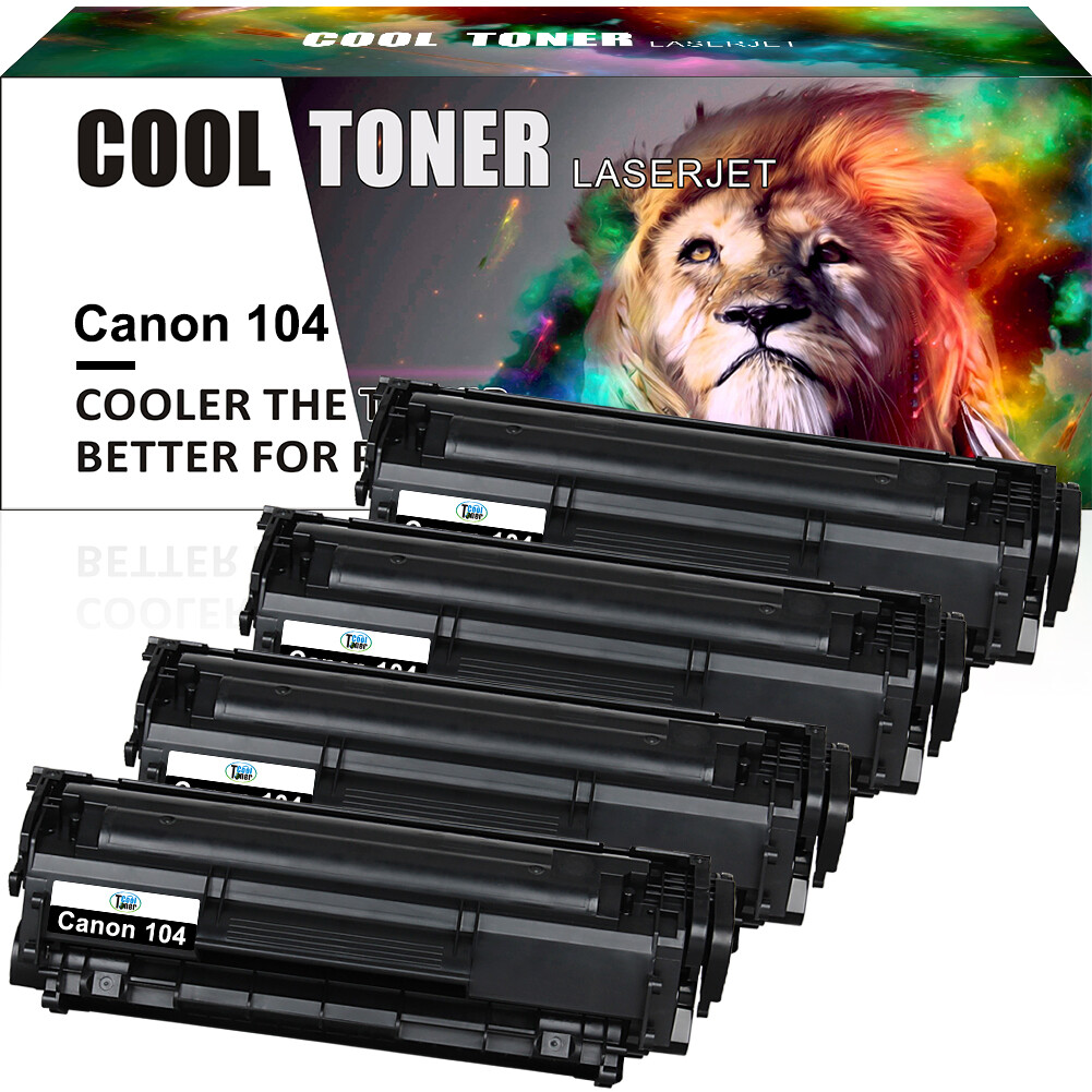 4PK Black 104 FX9 FX10 Toner Compatible For Canon ImageClass MF4350D MF4150 D420