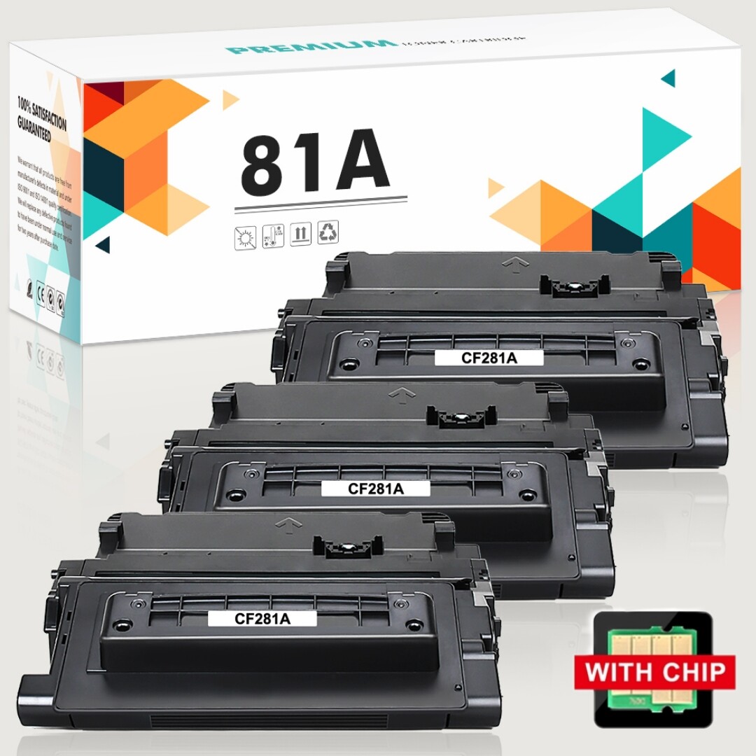3 PACK CF281A 81A Toner fit for HP LaserJet Enterprise MFP M604 M605n M630 M630z