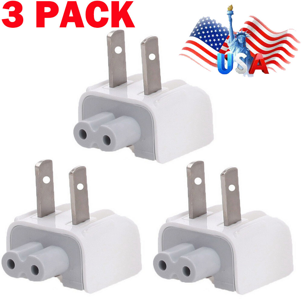 3x AC Power Wall Plug Duck Head For Apple MacBook Pro Air Adapter Charger HOT