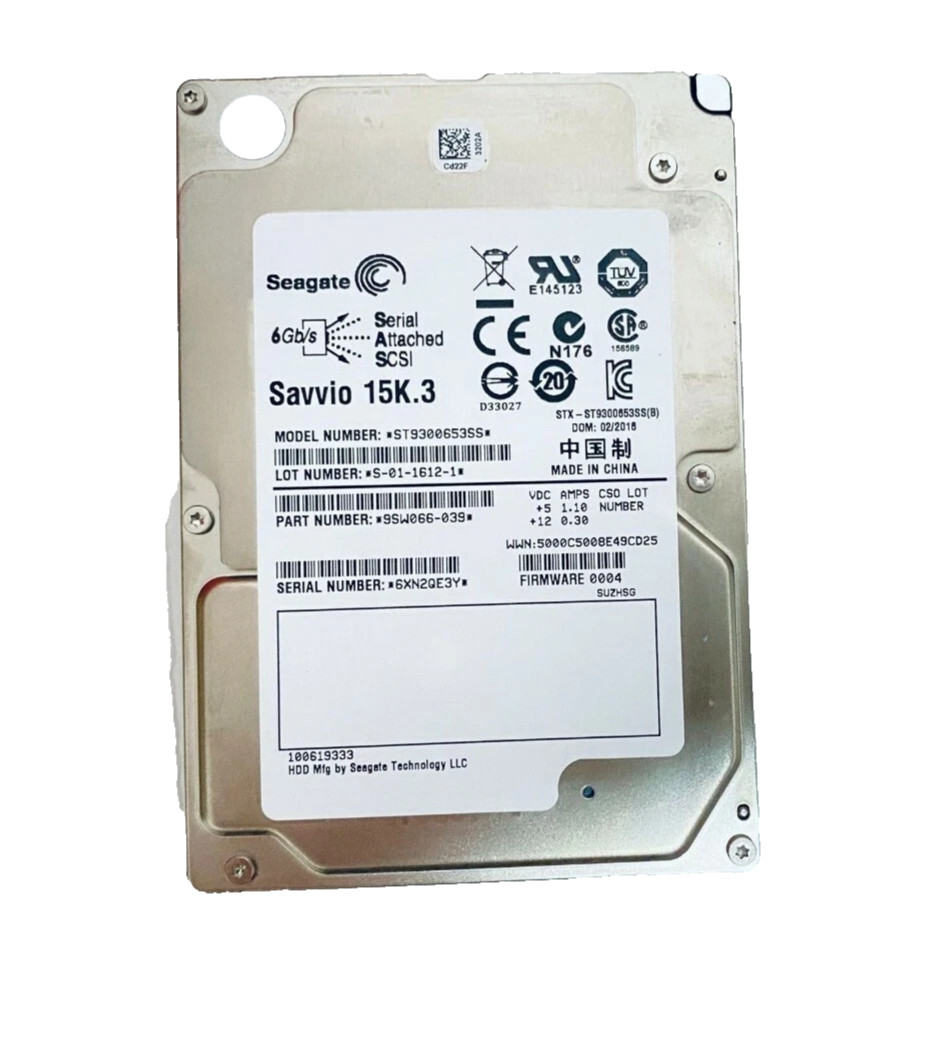 Seagate ST9300653SS 300GB 15K.3 2.5" 6Gbps Internal SAS HARD DRIVE