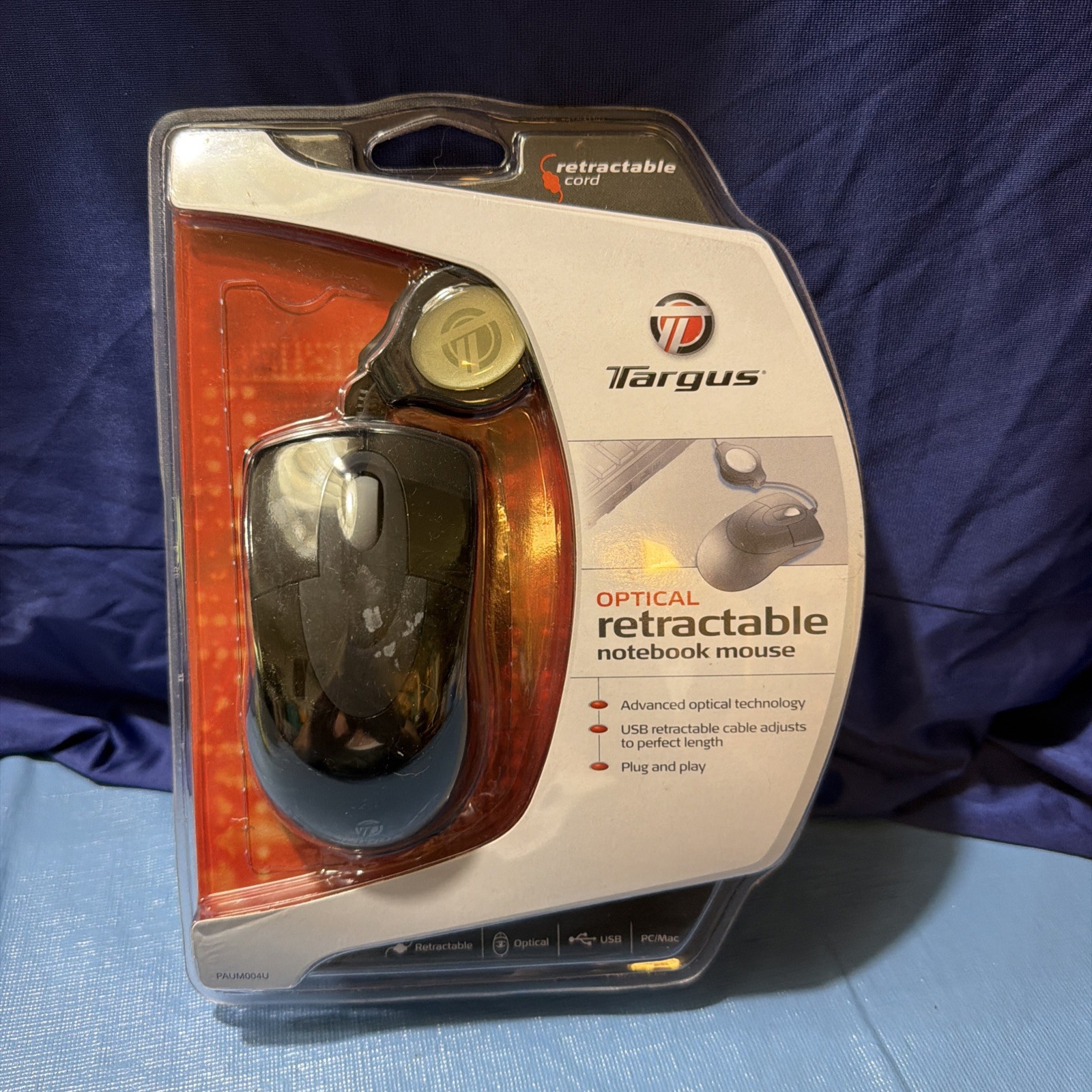 TARGUS Retractable Ultra-Portable Notebook / Laptops Mouse PAUM01U ~ Sealed