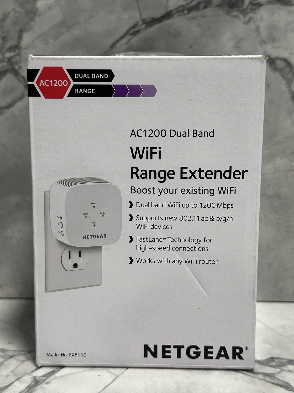 NETGEAR EX6110-100NAS AC1200 Dual Band Wi-Fi Range Extender Sealed