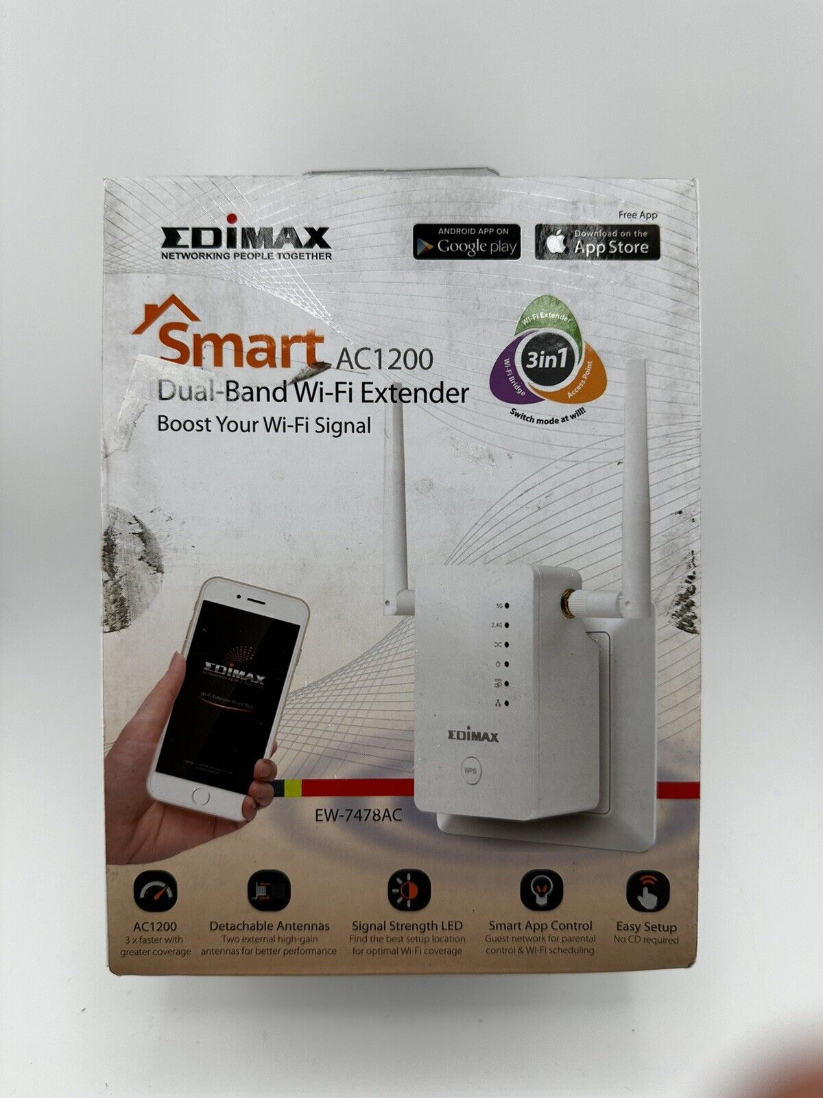 Edimax Smart Duel Band Wi-Fi Extender AC750 - used