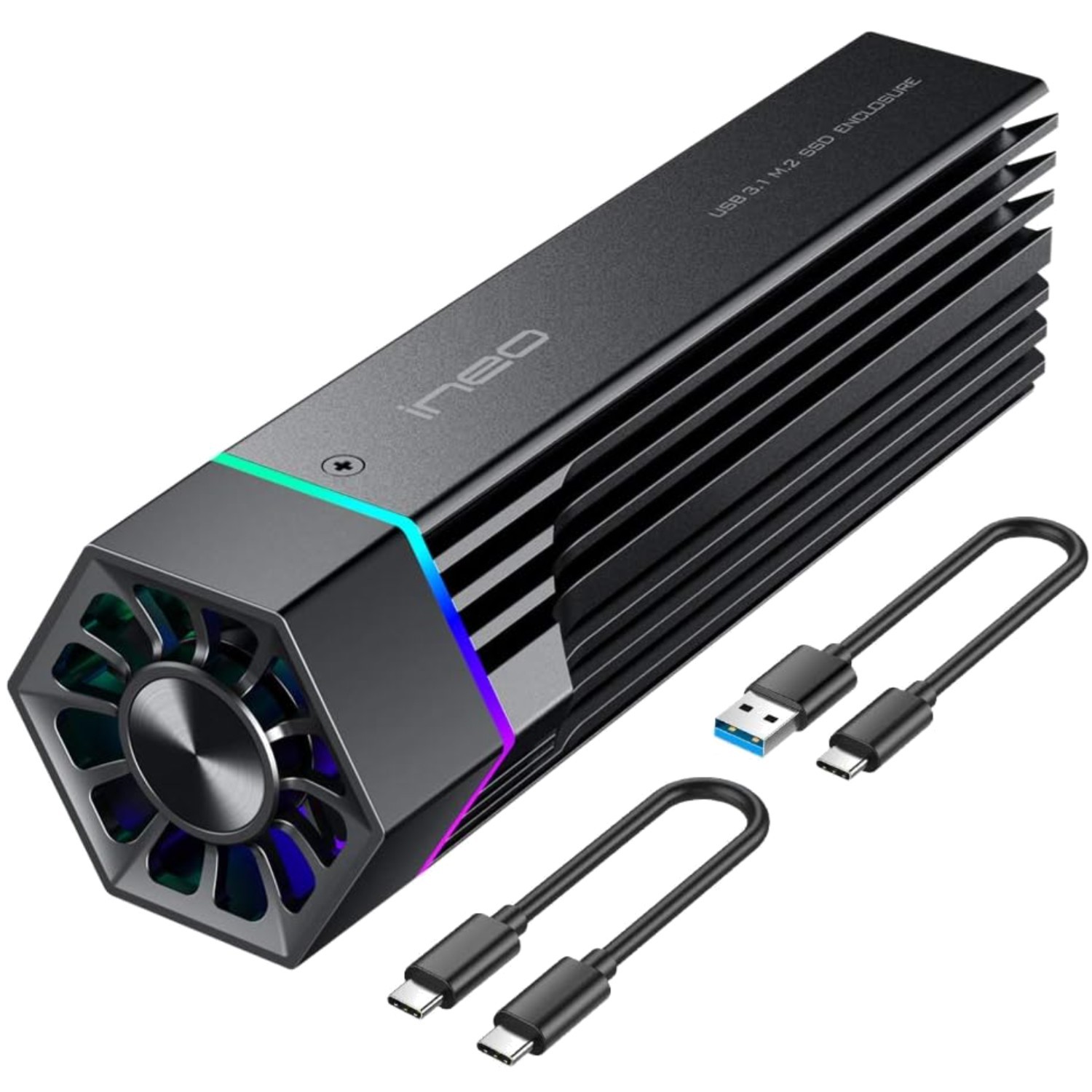 Ultra-Fast M.2 NVMe SSD Enclosure with Cooling Fan