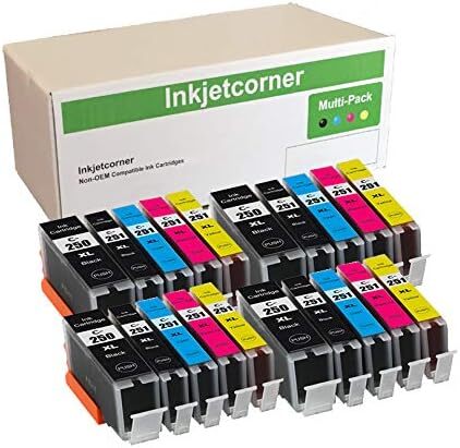 Cyan Inkjet Printer Ink Cartridges Compatible Pgi 250Xl Cli 251Xl Set Of 20