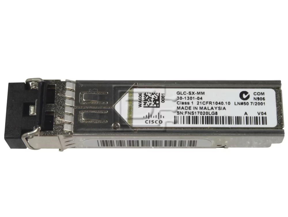 Cisco GLC-SX-MM 1G SFP Transceiver Module, LC Connector, 1 Port