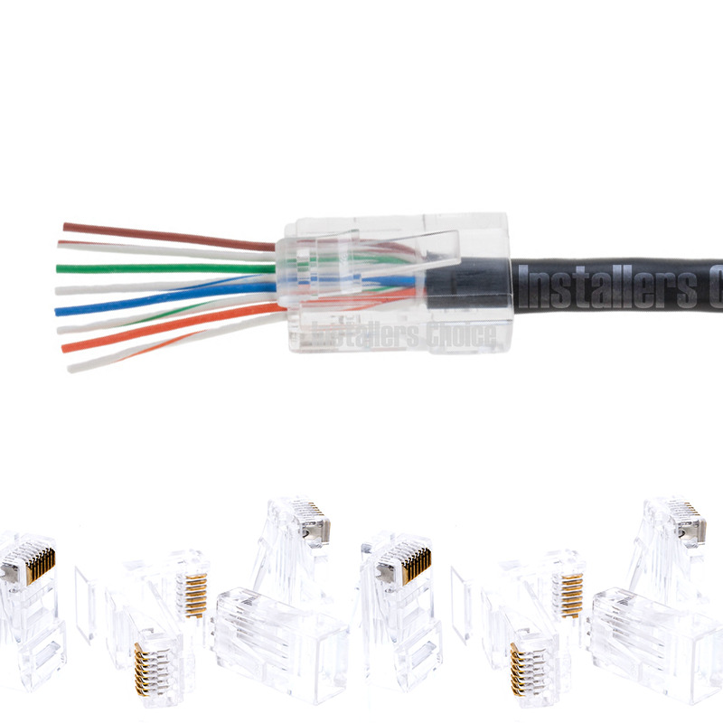 1000 Pack Cat6 RJ45 Network Modular Plug UTP Cable Connector End Pass Through EZ