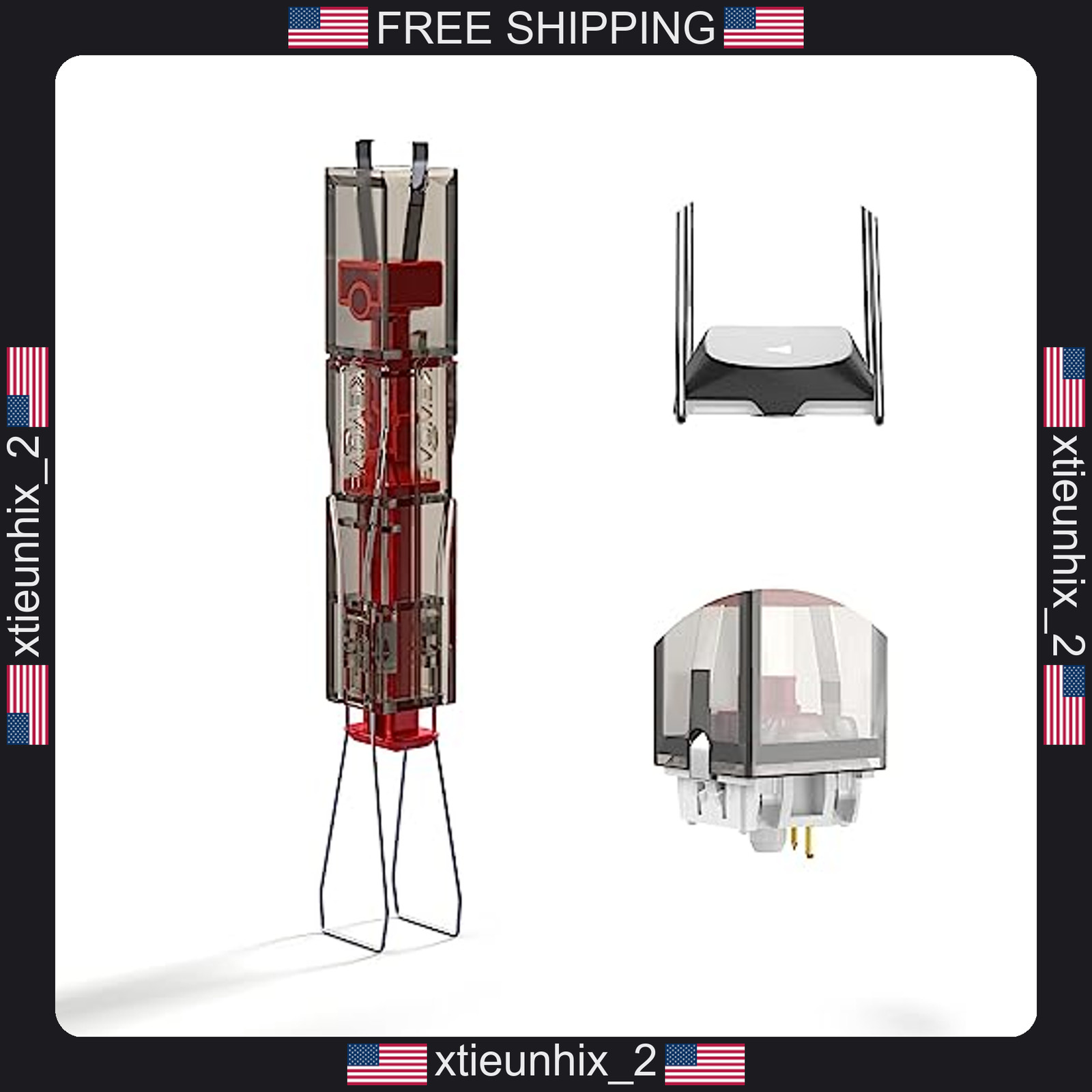 Mechanical Keyboard Switch & Keycap Puller 2-in-1 Stainless Steel Tool