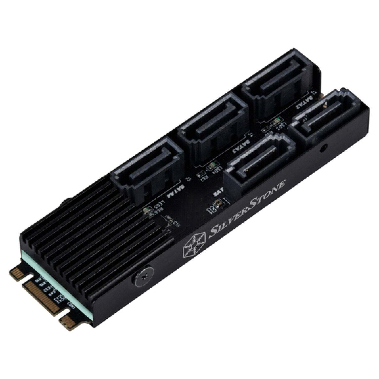 SilverStone ECS07 5-Port SATA Gen3 6Gbps Non-RAID M2 PCIe Storage Expansion Card