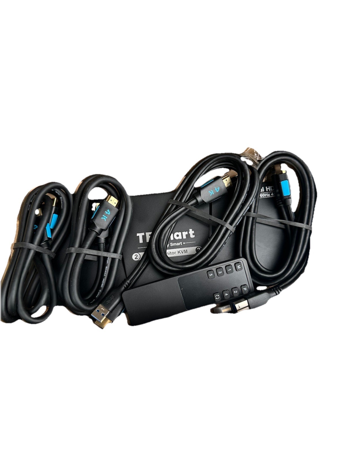 TESmart HDMI KVM Switch 2 Monitors 2 Computers 4K@60Hz USB 2.0 Dual Monitor