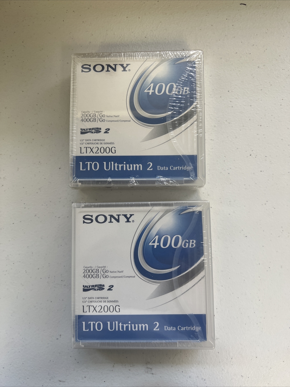 Sony Ultrium 2 LTO 200gb/400gb Data Tape Cartridge  LTX200G. (Lot Of 2)